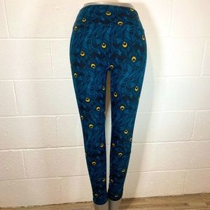 Lularoe Teal Peacock Leggings